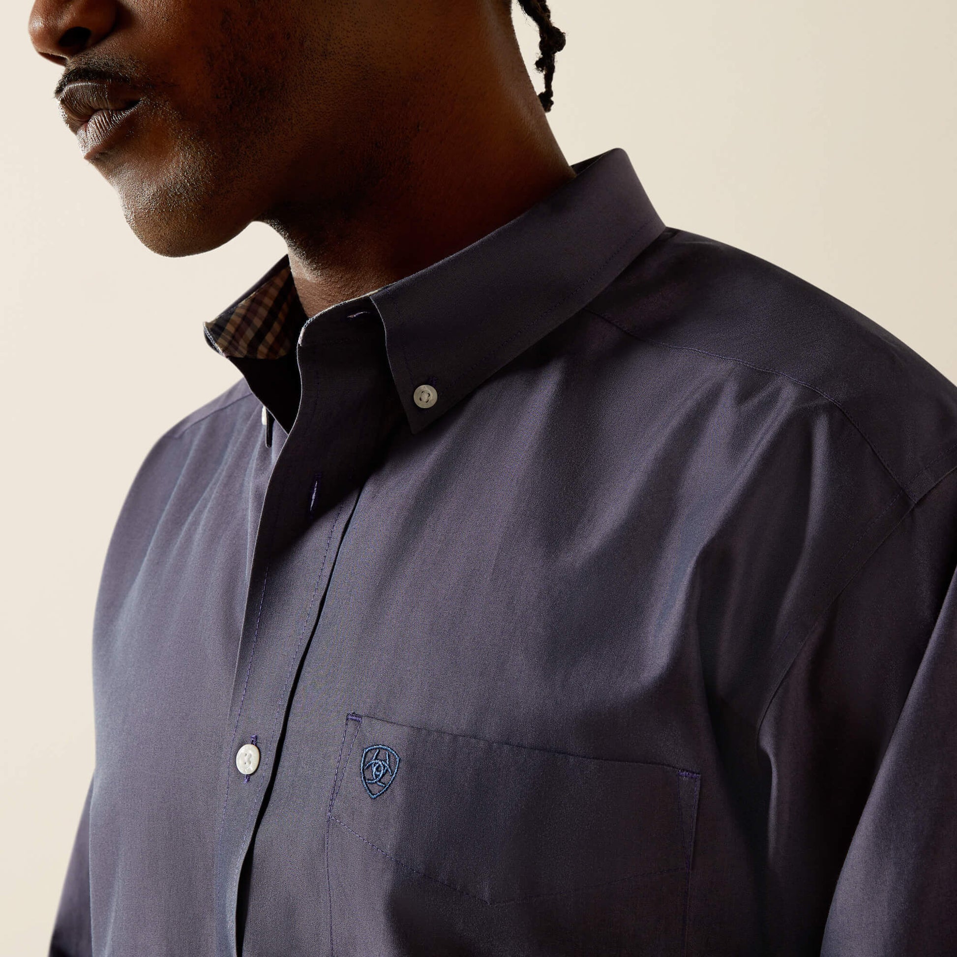 Ariat Wrinkle Free Solid Pinpoint Oxford Classic Fit Shirt