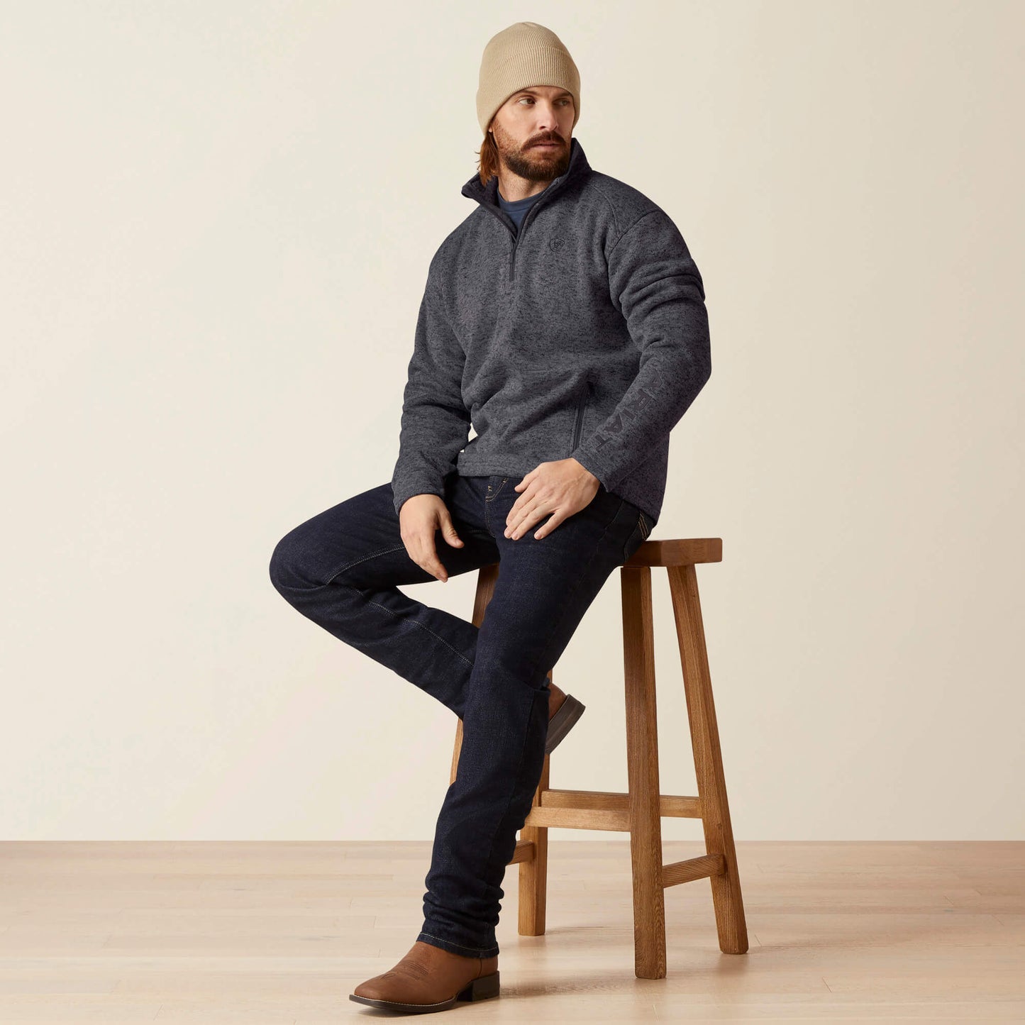 Ariat Caldwell Logo 1/4 Zip Sweater