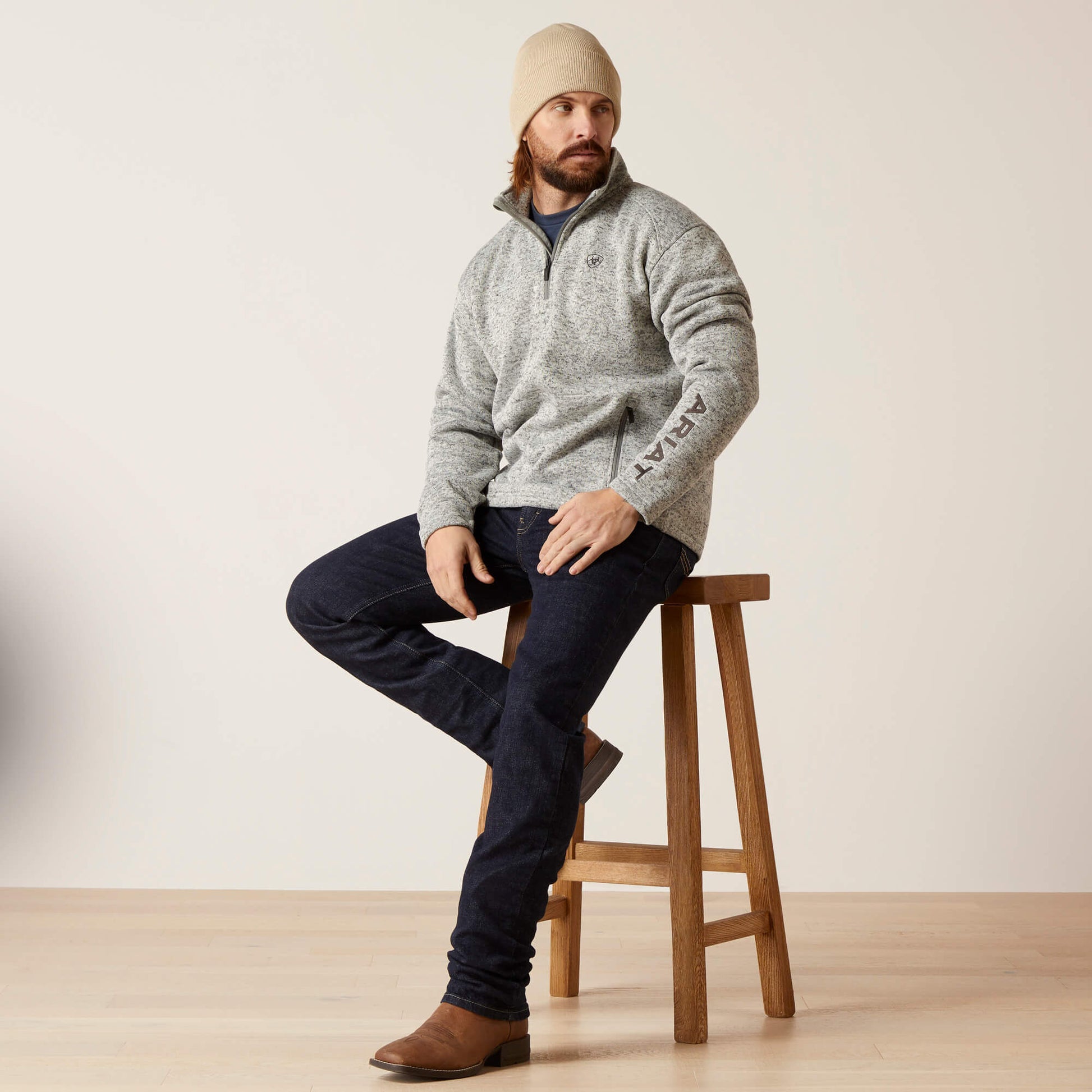 Ariat Caldwell Logo 1/4 Zip Sweater