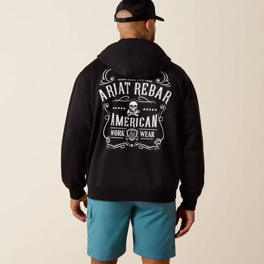 Ariat Rebar Lightweight Label Full Zip Hoodie