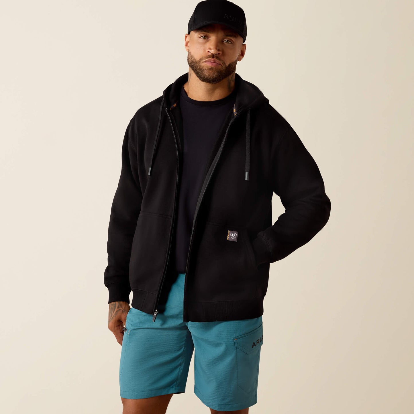 Ariat Rebar Lightweight Label Full Zip Hoodie
