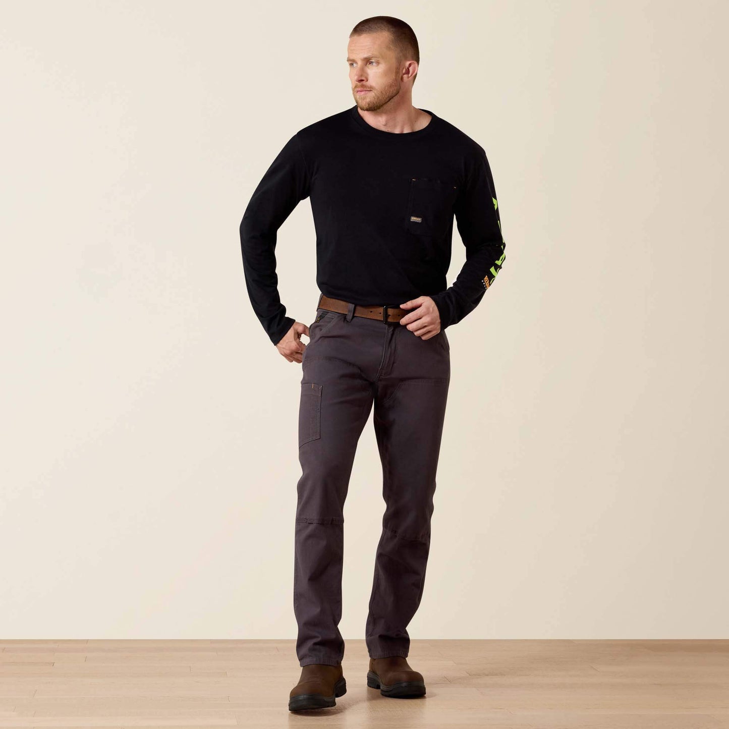 Ariat Rebar M4 Low Rise DuraStretch Made Tough Double Front Stackable Straight Leg Pant