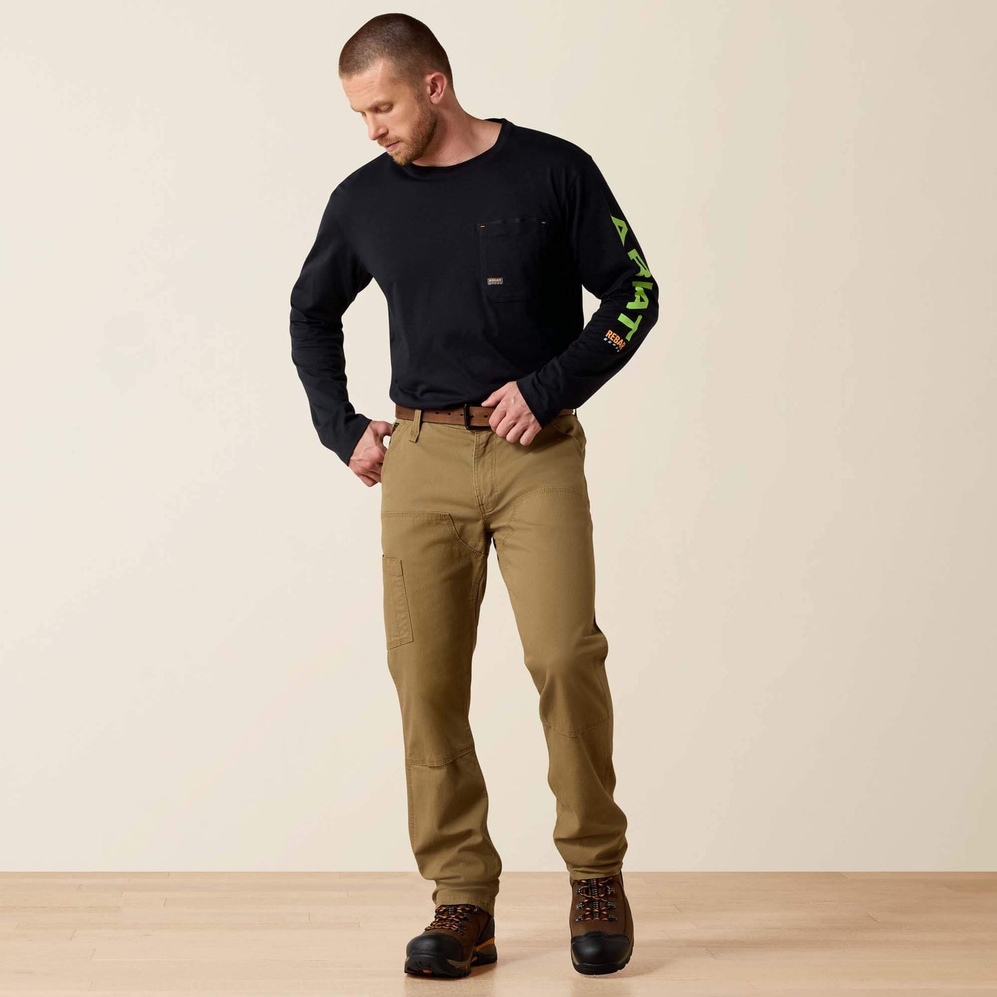 Ariat Rebar M4 Low Rise DuraStretch Made Tough Double Front Stackable Straight Leg Pant