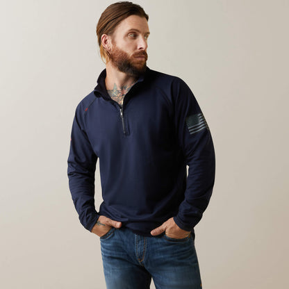 Ariat FR Combat Stretch Patriot 1/4 Zip Work Shirt