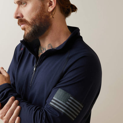 Ariat FR Combat Stretch Patriot 1/4 Zip Work Shirt