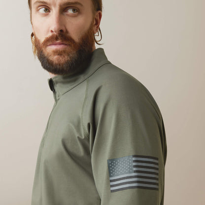 Ariat FR Combat Stretch Patriot 1/4 Zip Work Shirt