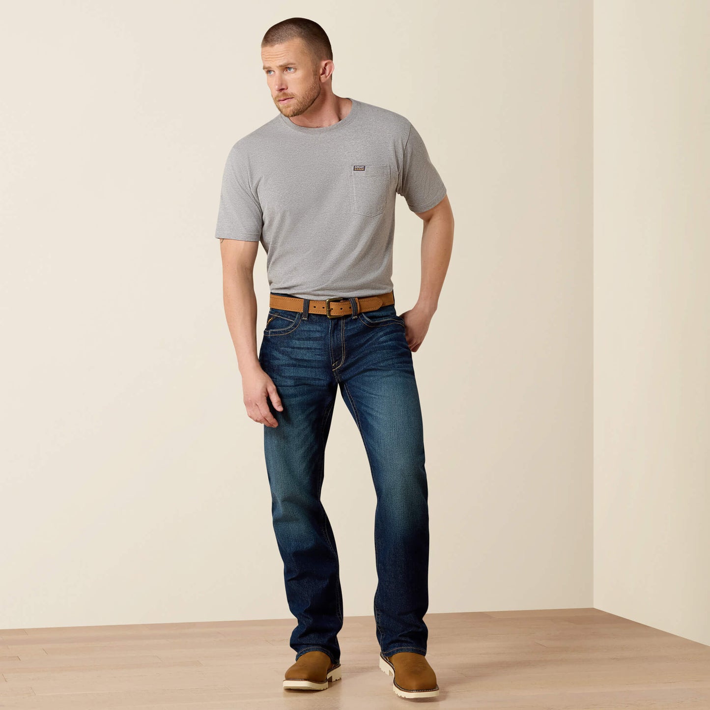 Ariat Rebar M4 Low Rise DuraStretch Edge Boot Cut Jean