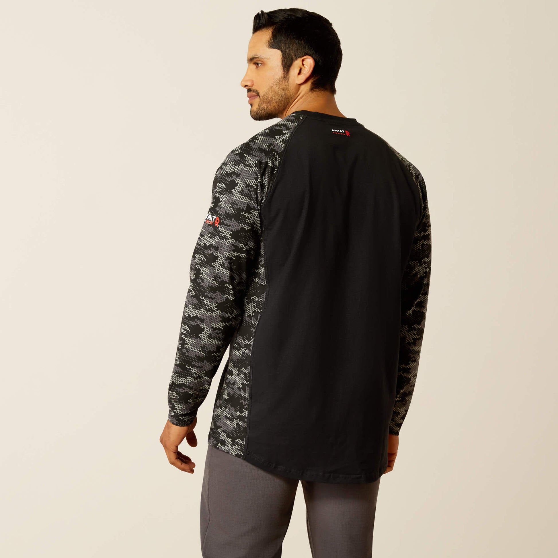 Ariat FR AC Stretch Camo Baseball T-Shirt
