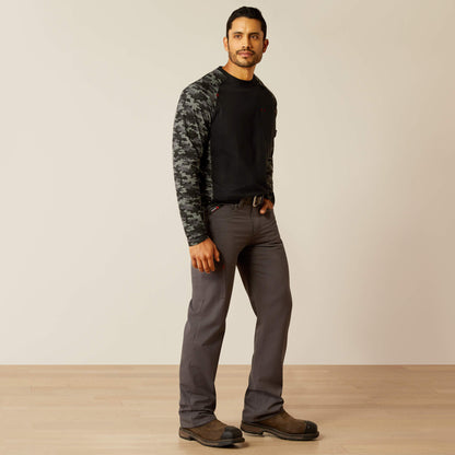 Ariat FR AC Stretch Camo Baseball T-Shirt
