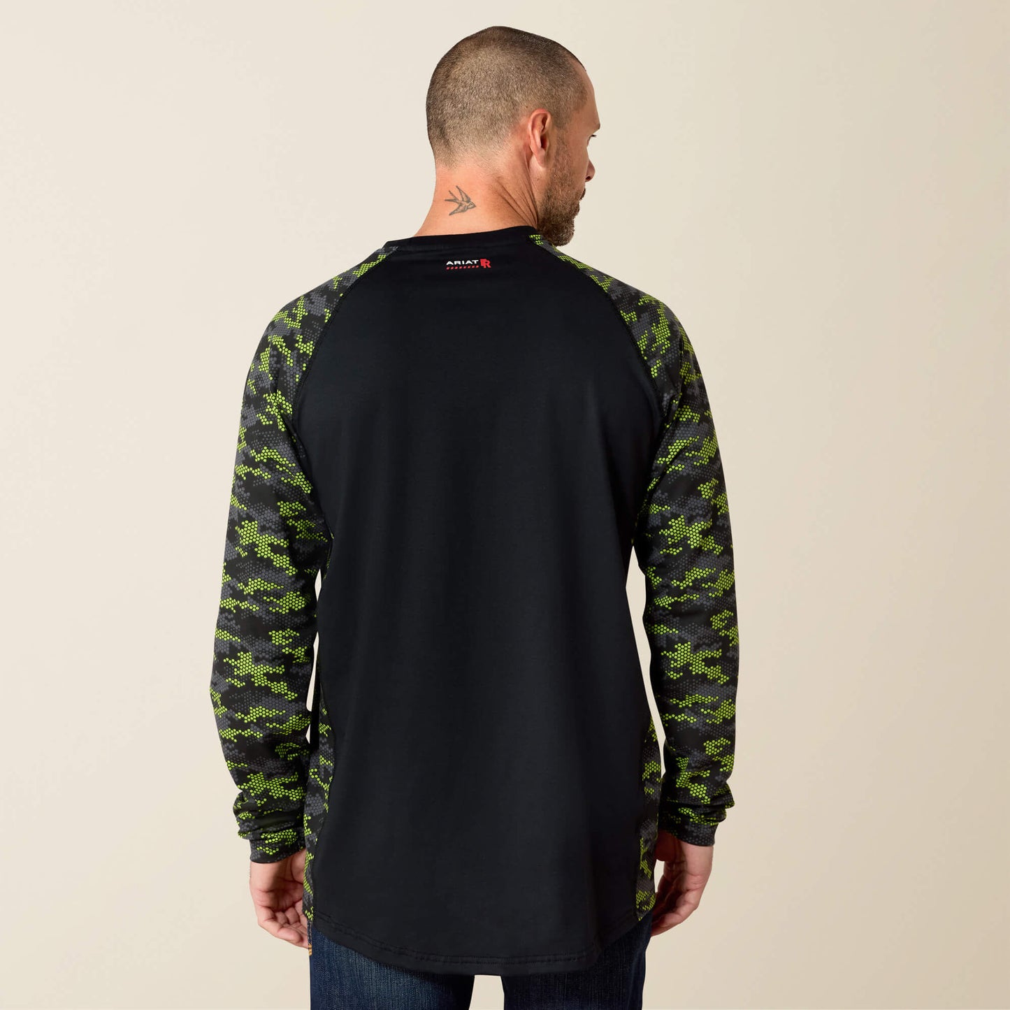 Ariat FR AC Stretch Camo Baseball T-Shirt