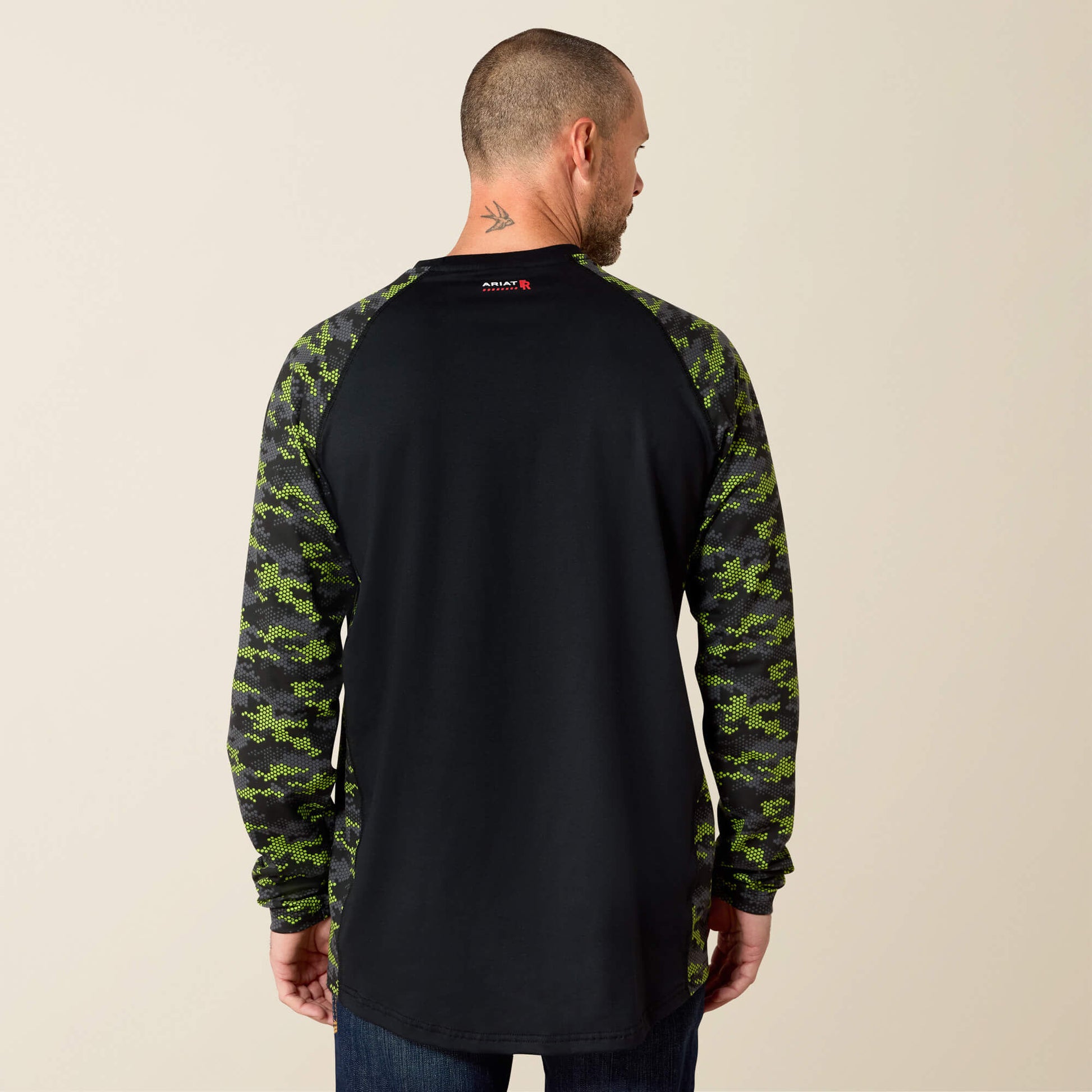 Ariat FR AC Stretch Camo Baseball T-Shirt