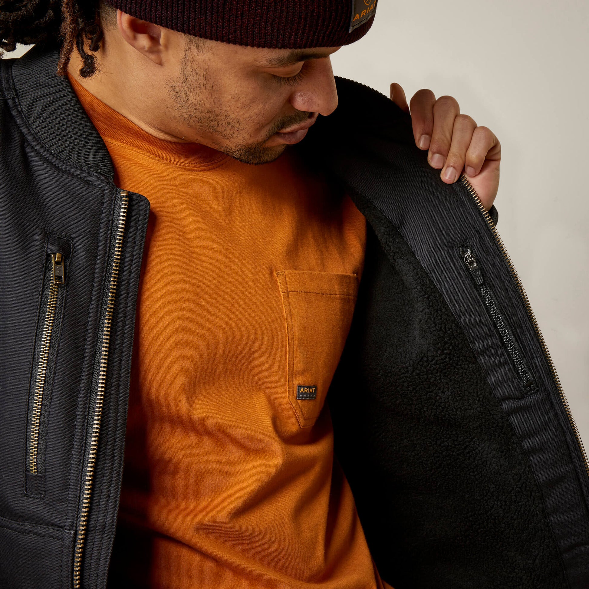 Ariat Rebar Stretch Canvas Bomber Jacket