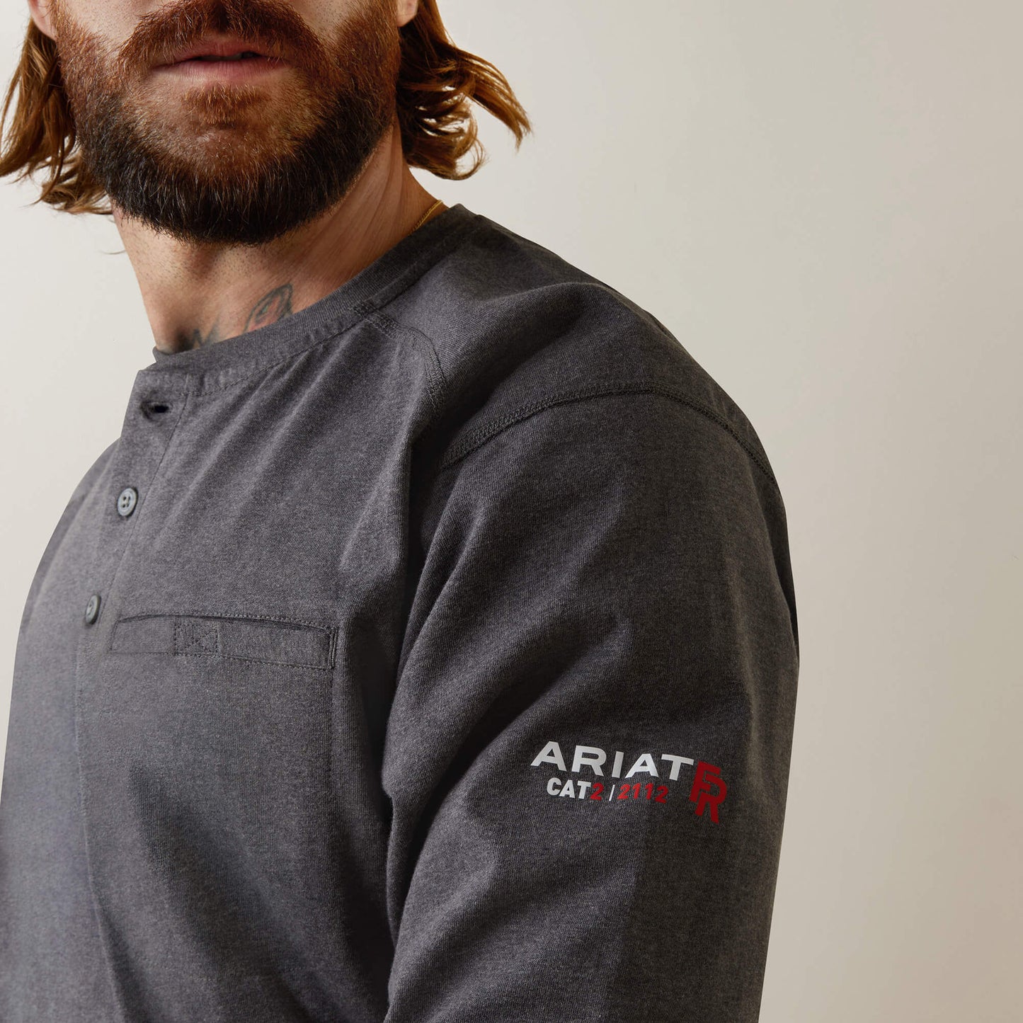 Ariat FR Air Refinery Row Graphic Henley Top