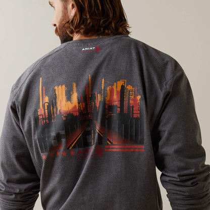 Ariat FR Air Refinery Row Graphic Henley Top