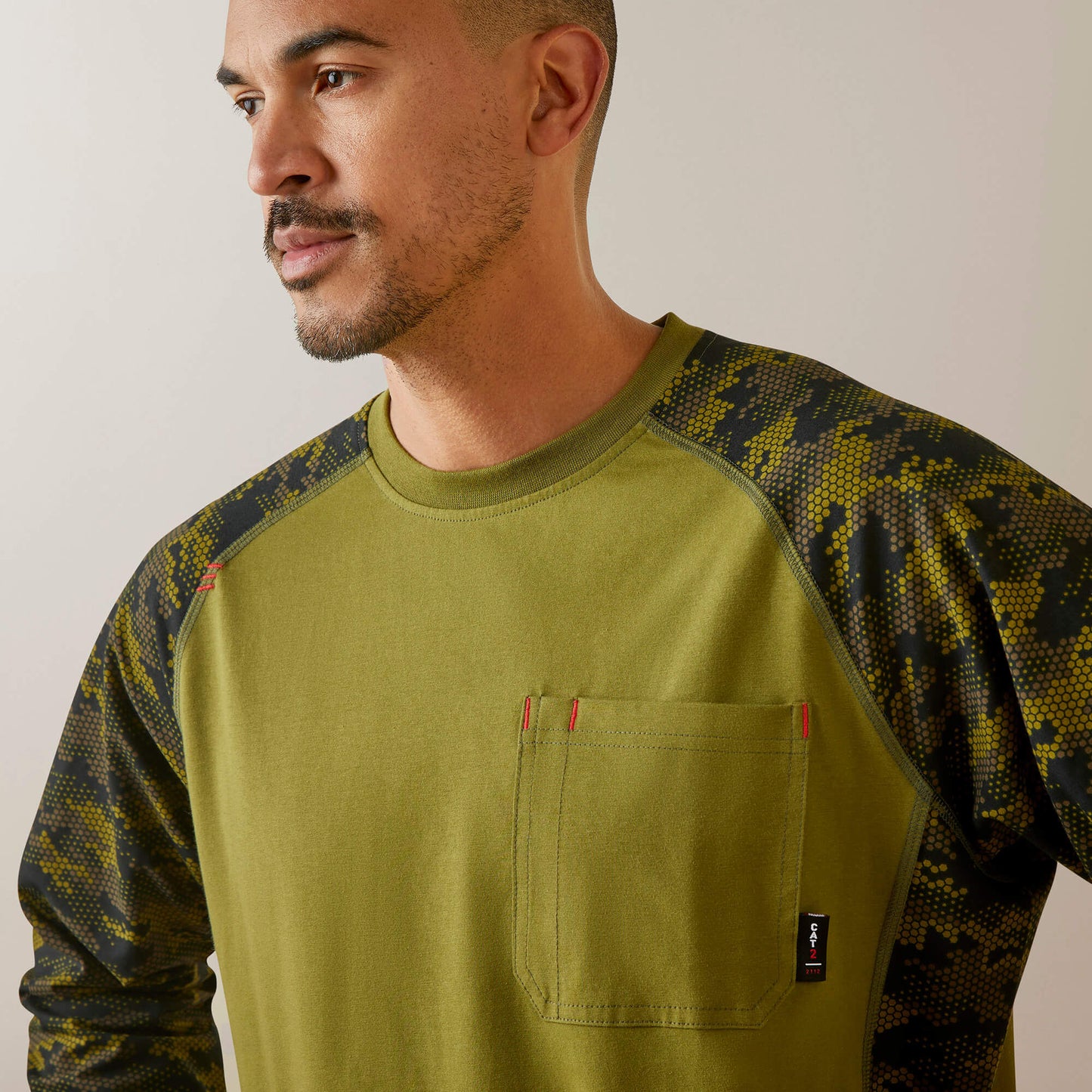 Ariat FR AC Stretch Camo Baseball T-Shirt