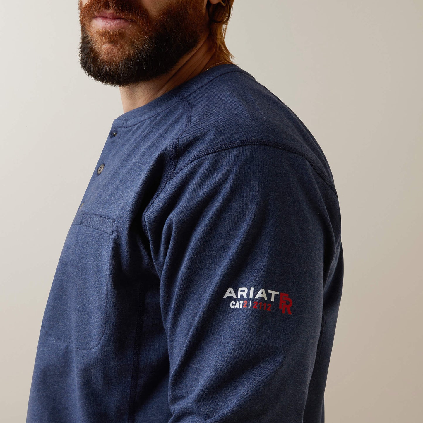 Ariat FR Air Refinery Row Graphic Henley Top