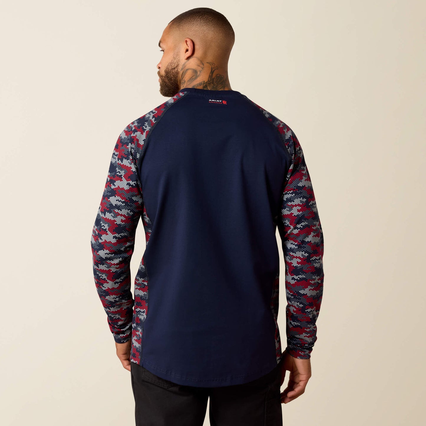Ariat FR AC Stretch Camo Baseball T-Shirt