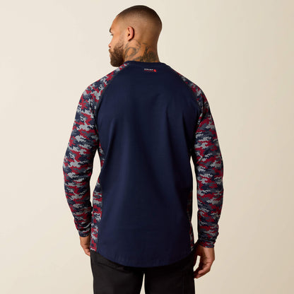Ariat FR AC Stretch Camo Baseball T-Shirt