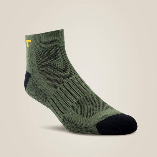 Ariat High Performance Quarter Crew Tek Work Sock 3 Pair Pack