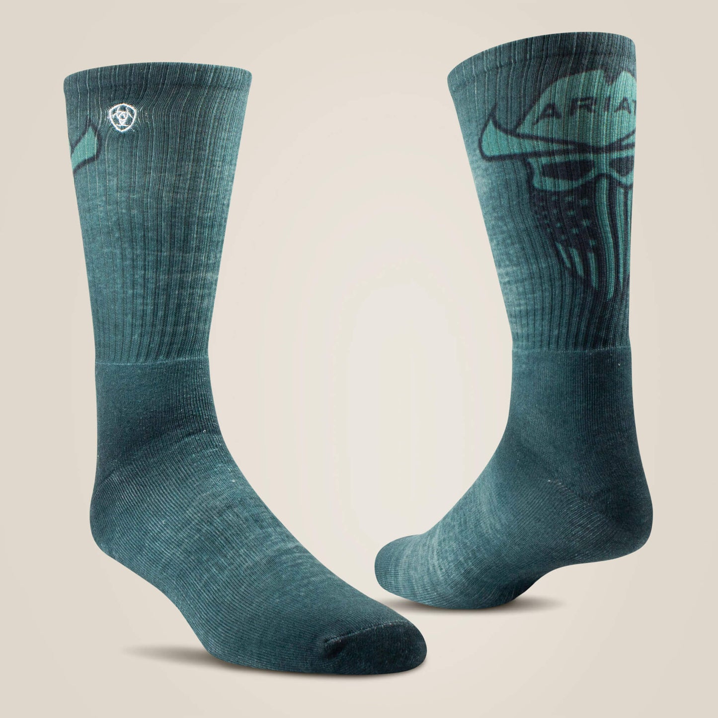 Ariat Incognito Graphic Crew Work Sock 2 Pair Multi Color Pack