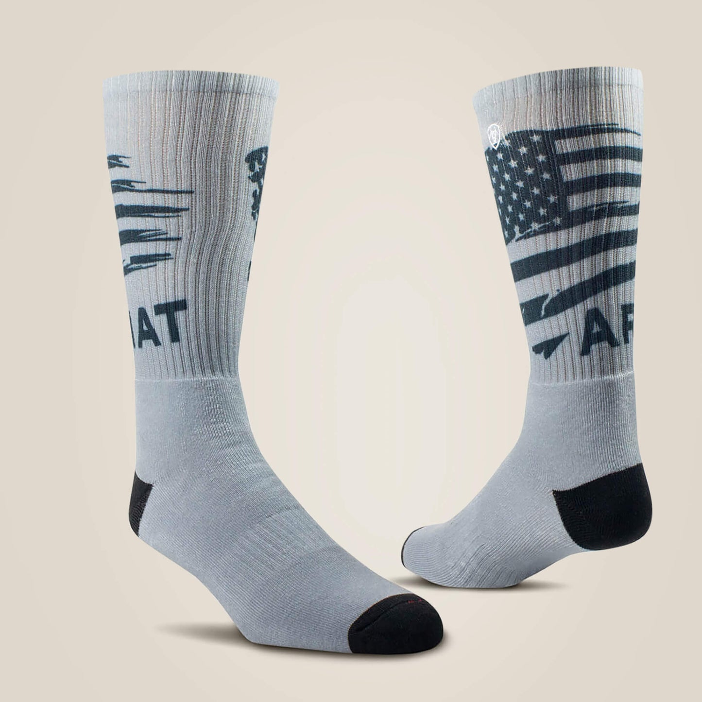 Ariat Patriot Graphic Crew Work Sock 2 Pair Multi Color Pack