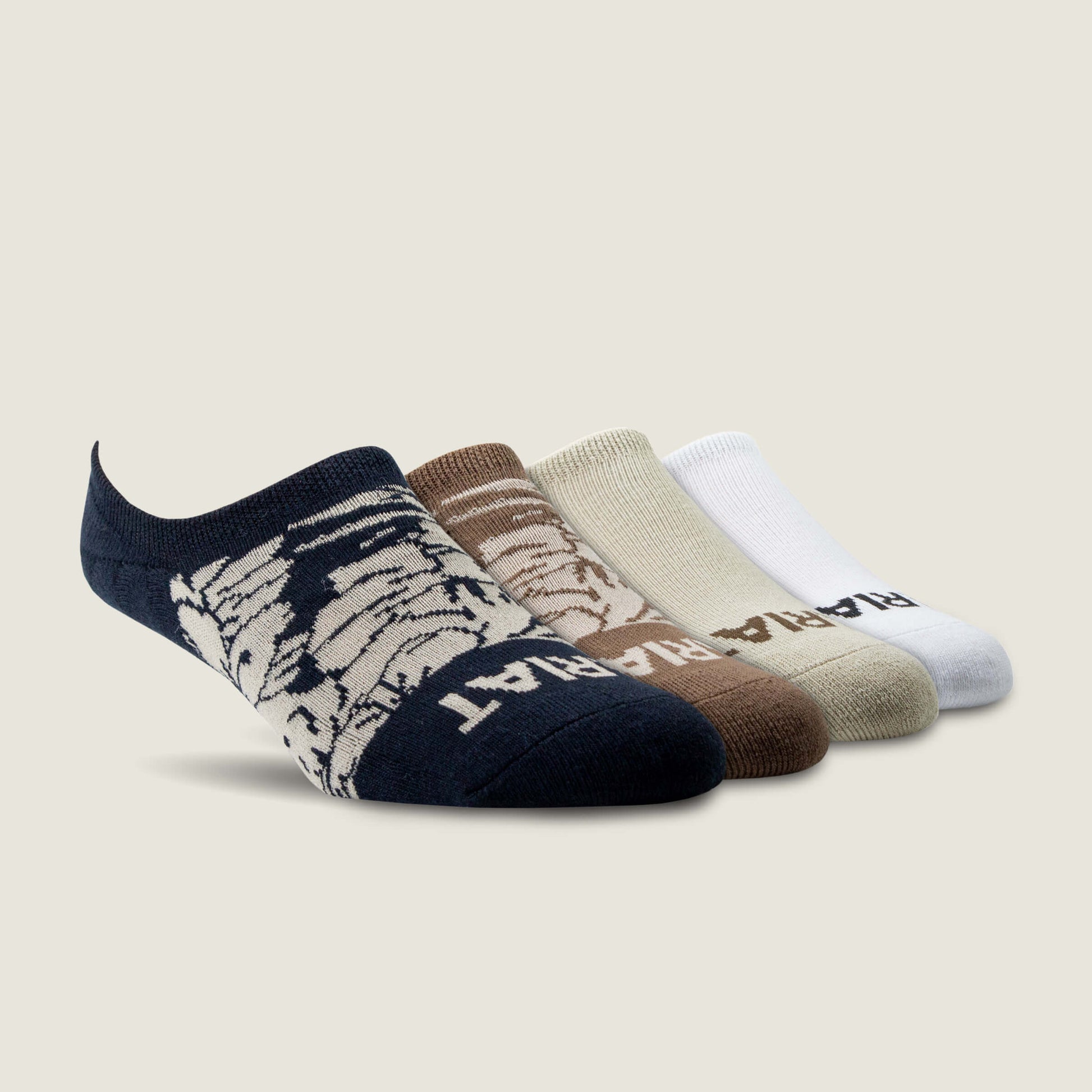 Ariat Hilo No Slip No Show Sock 4 Pair Multi Color Pack