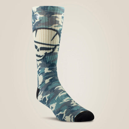 Ariat Roughneck Graphic Crew Work Sock 2 Pair Multi Color Pack