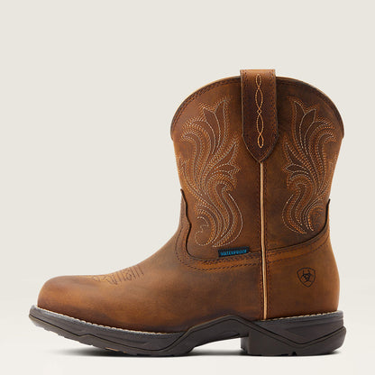 Ariat Anthem Round Toe Shortie Waterproof Western Boot