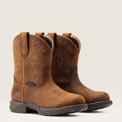 Ariat Anthem Round Toe Shortie Waterproof Western Boot