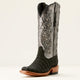 BLACK SUEDED CAIMAN/SOFT MERCURY