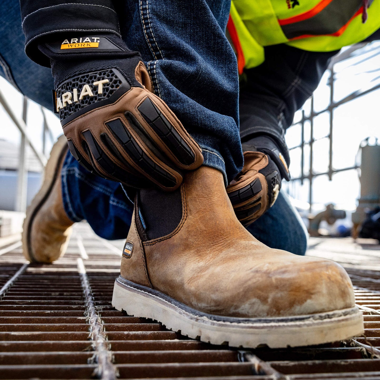 Ariat Rebar Wedge Chelsea Waterproof Composite Toe Work Boot