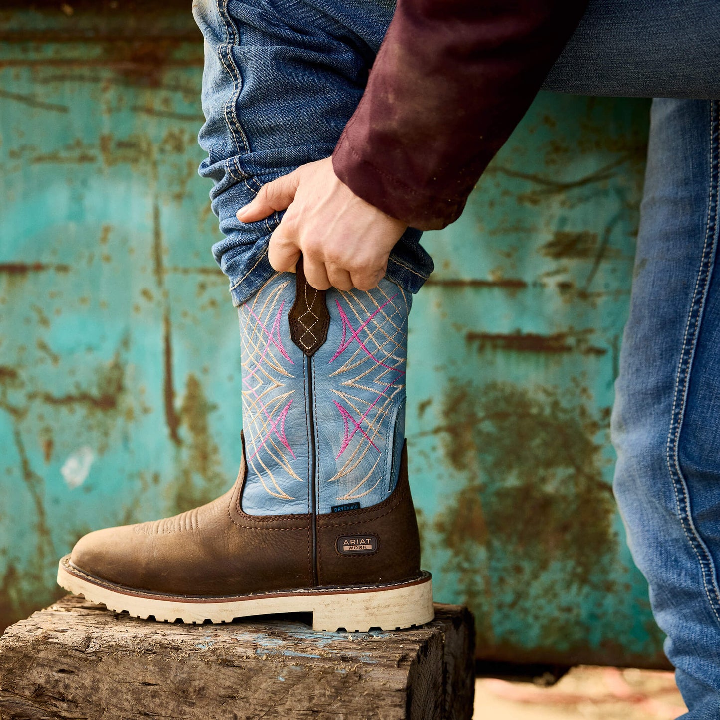 Ariat Activator Waterproof Wide Square Toe Work Boot