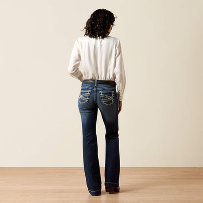 Ariat Trouser Mid Rise Stretch Entwined Wide Leg Jean