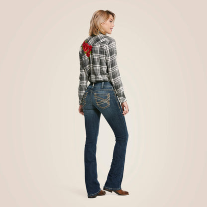 Ariat R.E.A.L. Mid Rise Stretch Entwined Festival Boot Cut Jean