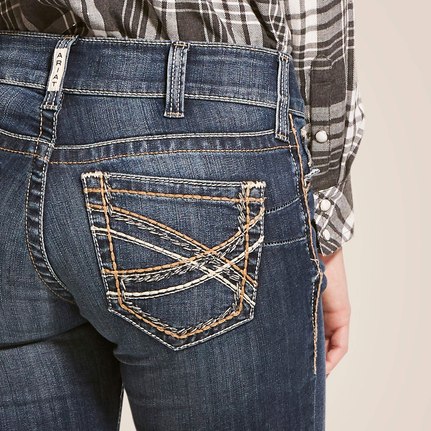 Ariat R.E.A.L. Mid Rise Stretch Entwined Festival Boot Cut Jean