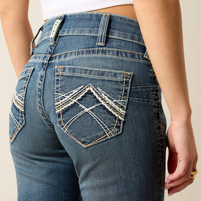 Ariat R.E.A.L. Mid Rise Stretch Whipstitch Boot Cut Jean