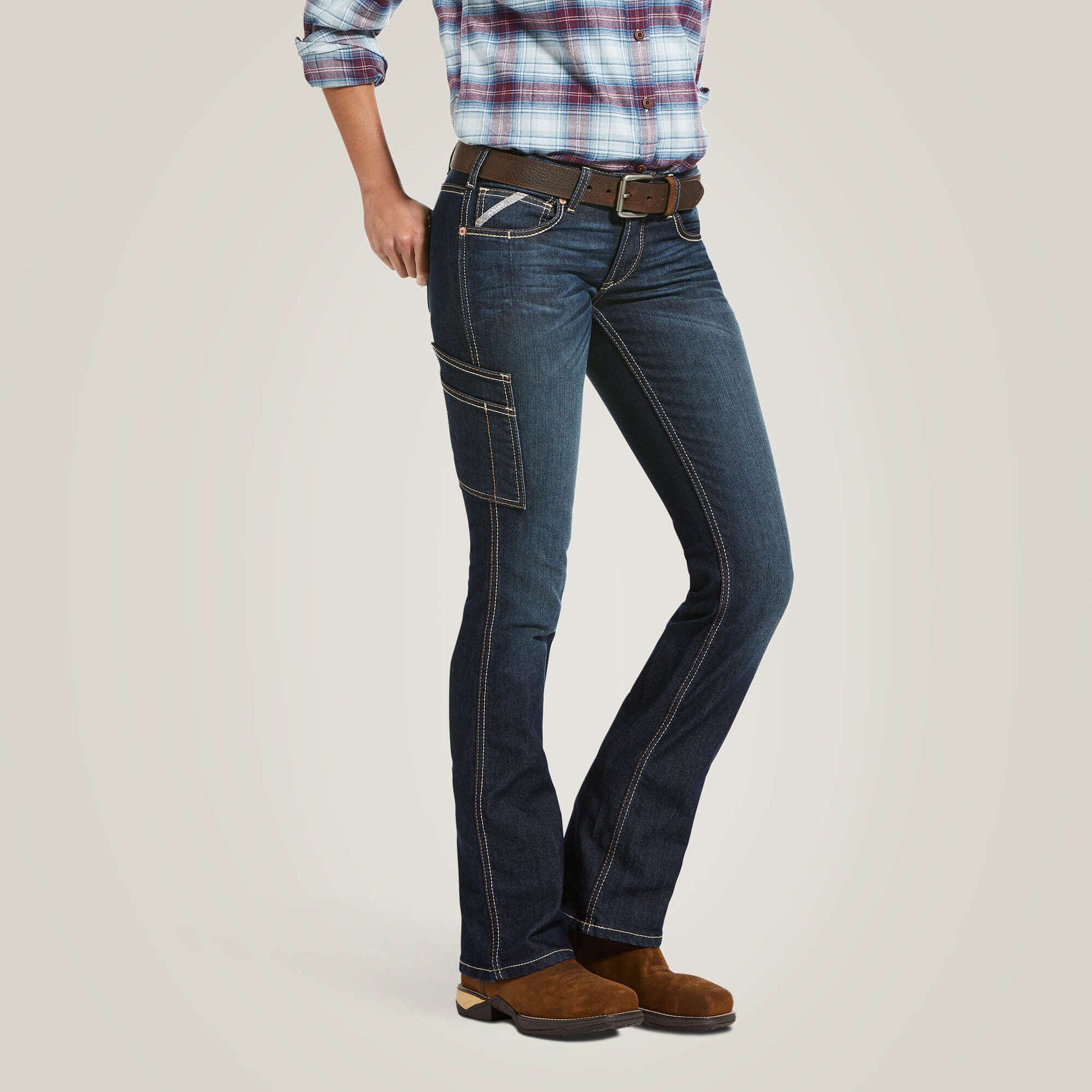 Ariat Rebar Mid Rise DuraStretch Riveter Boot Cut Jean