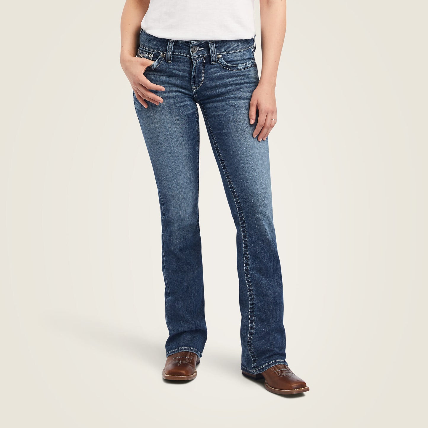 Ariat R.E.A.L. Mid Rise Raquel Boot Cut Jean