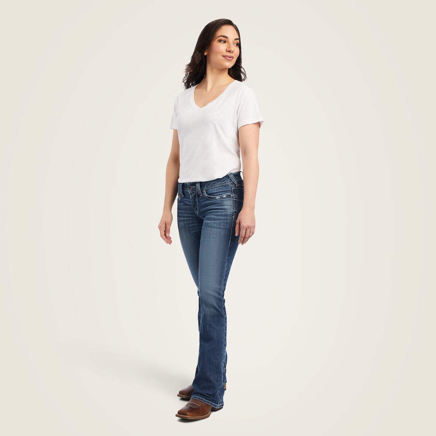 Ariat R.E.A.L. Mid Rise Raquel Boot Cut Jean