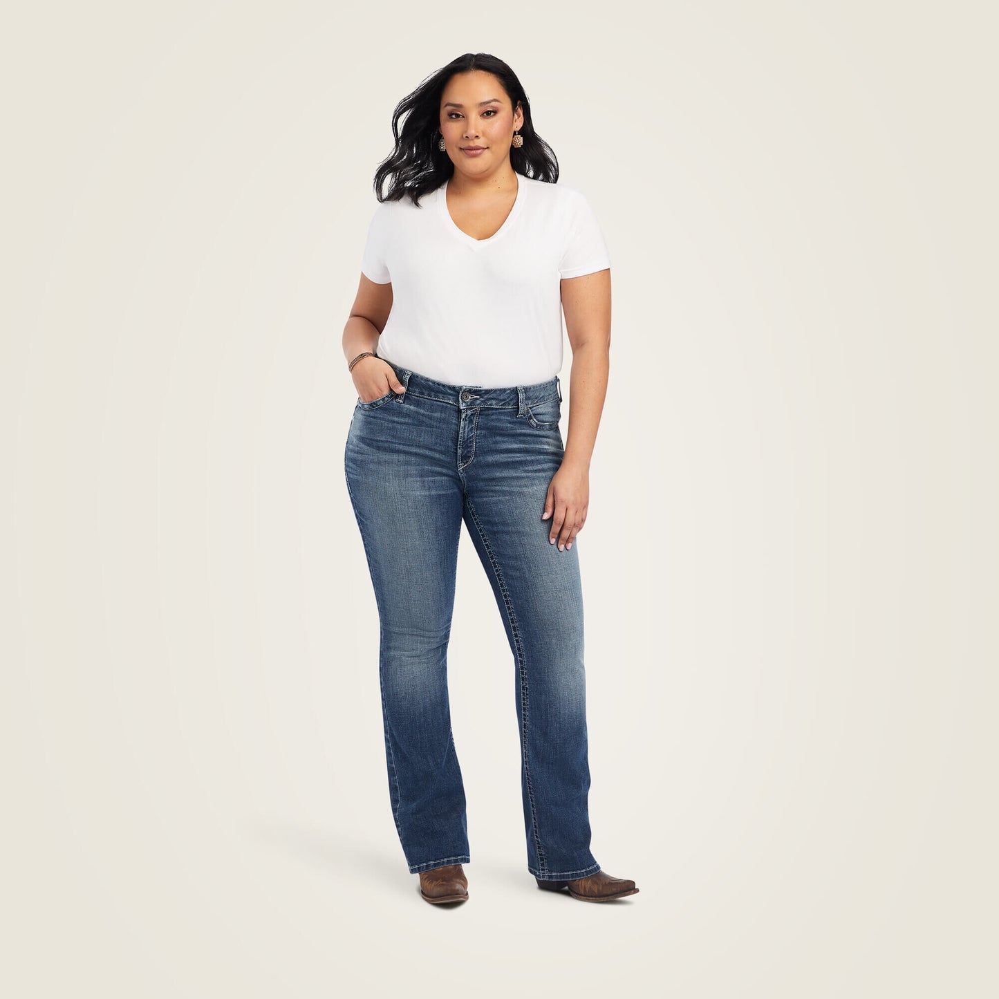 Ariat R.E.A.L. Mid Rise Raquel Boot Cut Jean