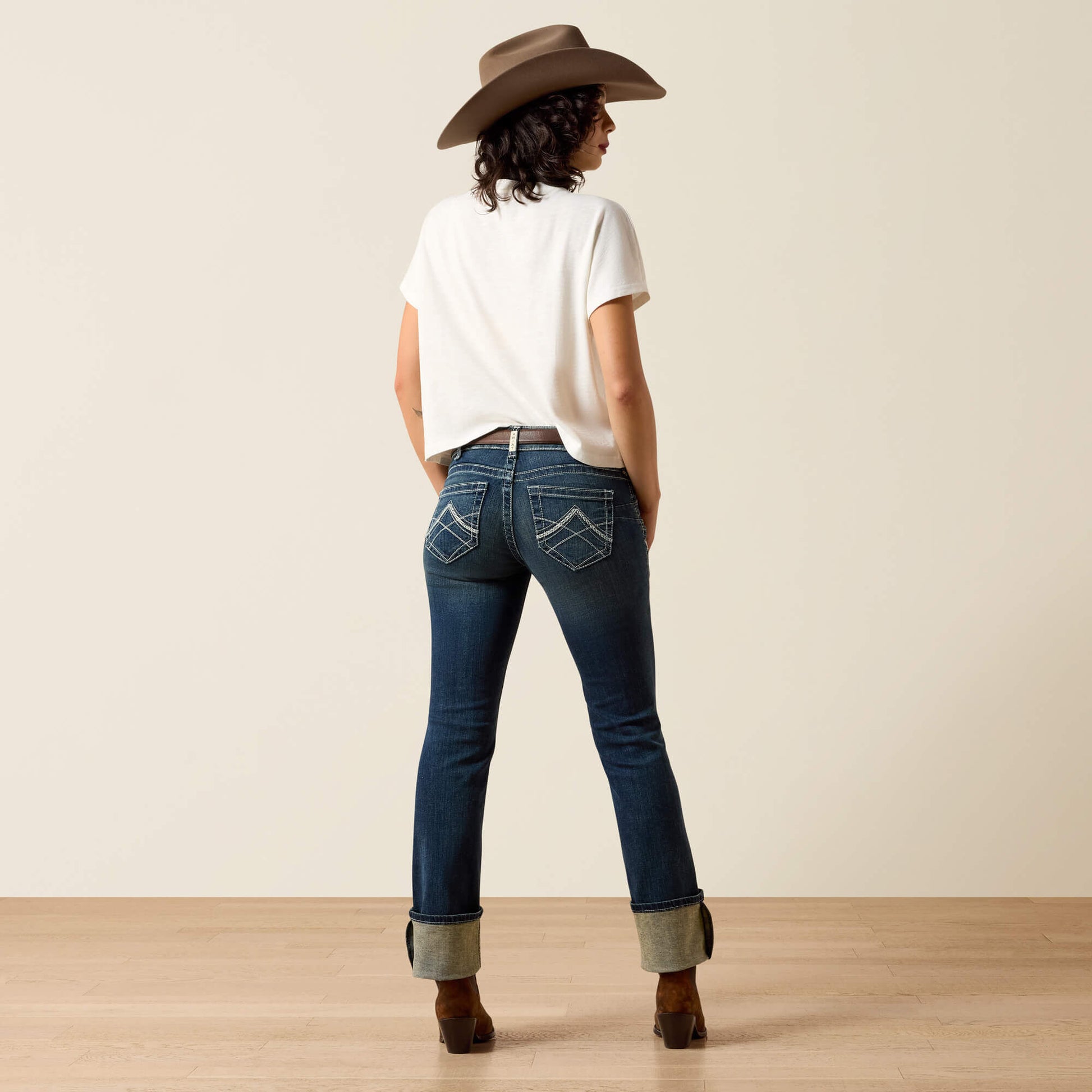Ariat R.E.A.L. Mid Rise Stretch Icon Stackable Straight Leg Jean