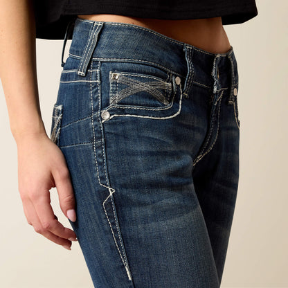 Ariat R.E.A.L. Mid Rise Stretch Ivy Stackable Straight Leg Jean