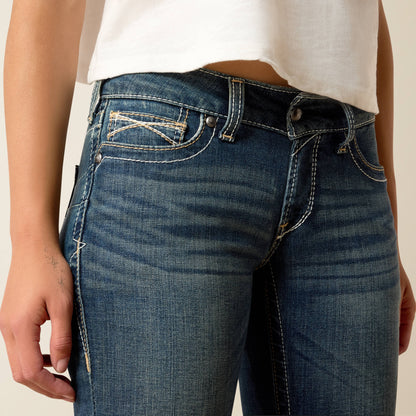 Ariat R.E.A.L. Mid Rise Stretch Whipstitch Boot Cut Jean
