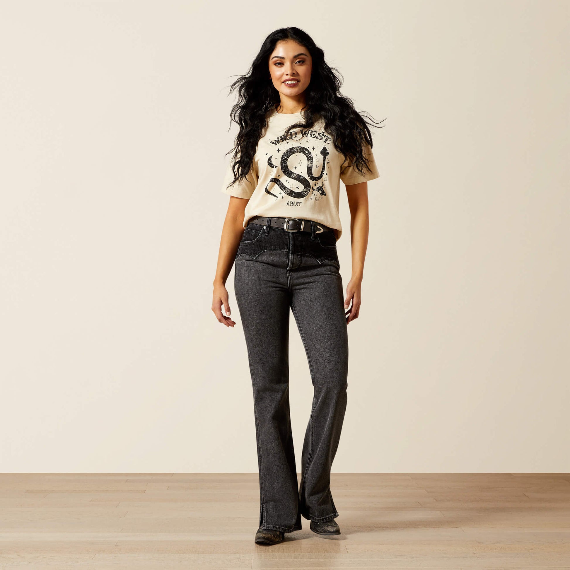Ariat Ultra High Rise Cheyenne Yoke Tomboy Boot Cut Jean