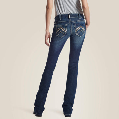 Ariat R.E.A.L. Low Rise Stretch Rosy Whipstitch Boot Cut Jean