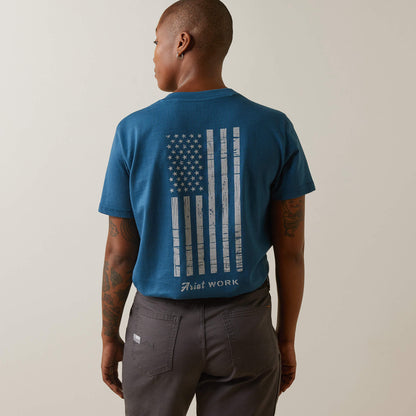 Ariat Rebar Cotton Strong American Flag Graphic T-Shirt