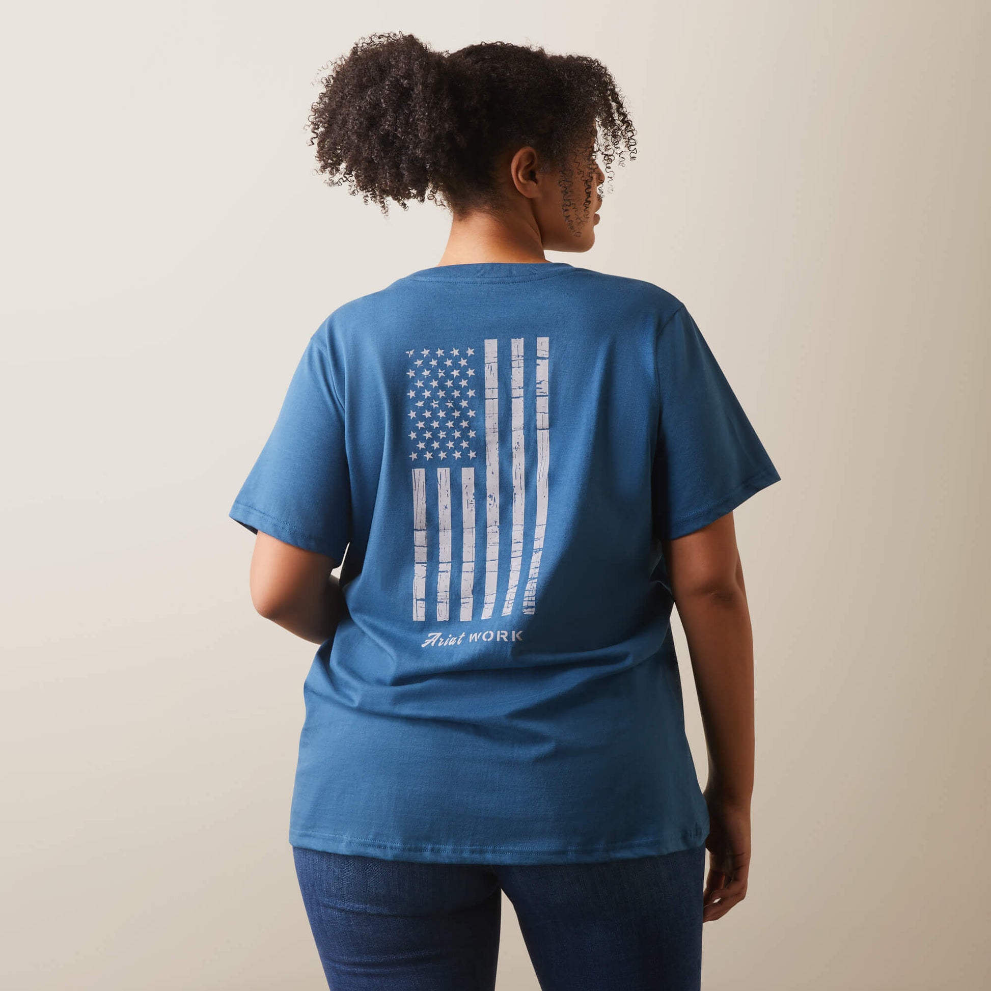 Ariat Rebar Cotton Strong American Flag Graphic T-Shirt