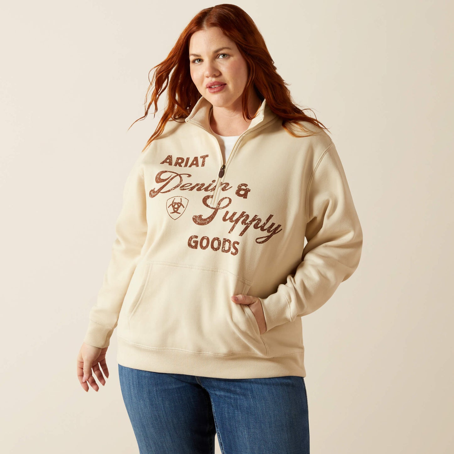 Ariat Denim and Supply 1/2 Zip Sweatshirt