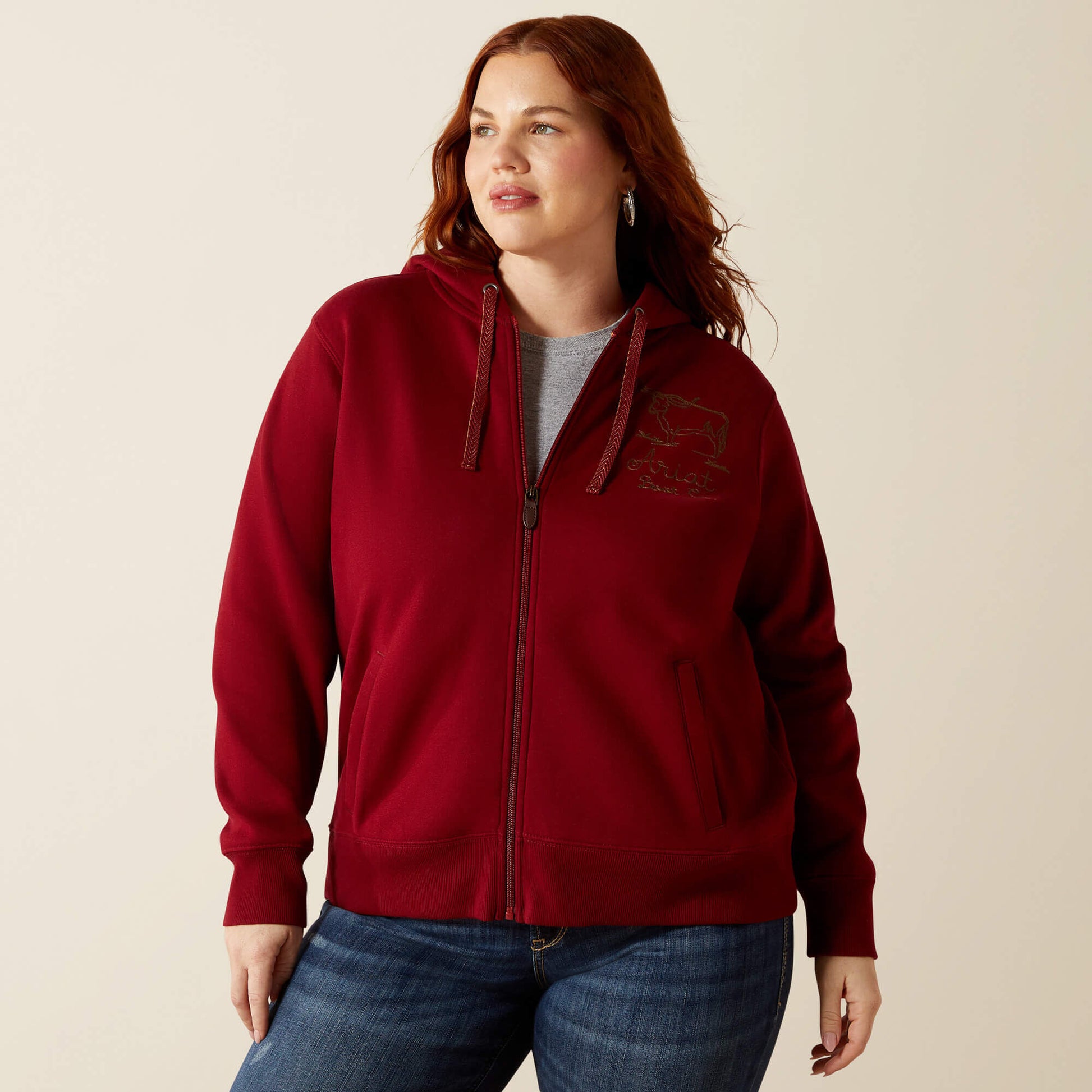 Ariat Stitched Full Zip Hoodie
