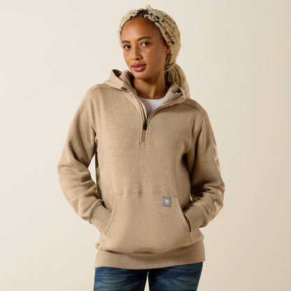 Ariat Rebar Lightweight Logo 1/2 Zip Hoodie